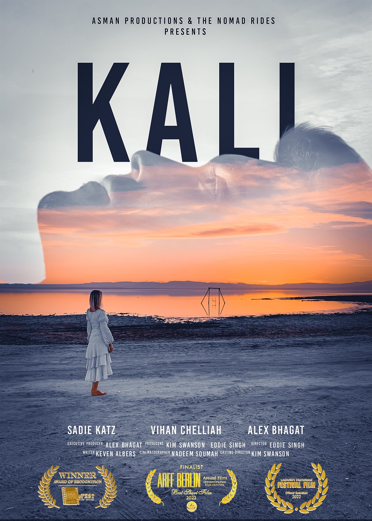 Official poster for the award-winning short film Kali